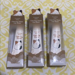TONYMOLY 3X Frosted Milk Cam Keychain Lip Glosses Squishmallow Collab NIP